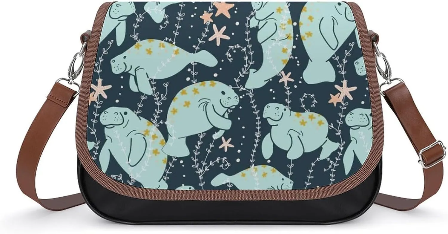 Manatee Animal Women's Shoulder Bag, Handbag, Crossbody Bag