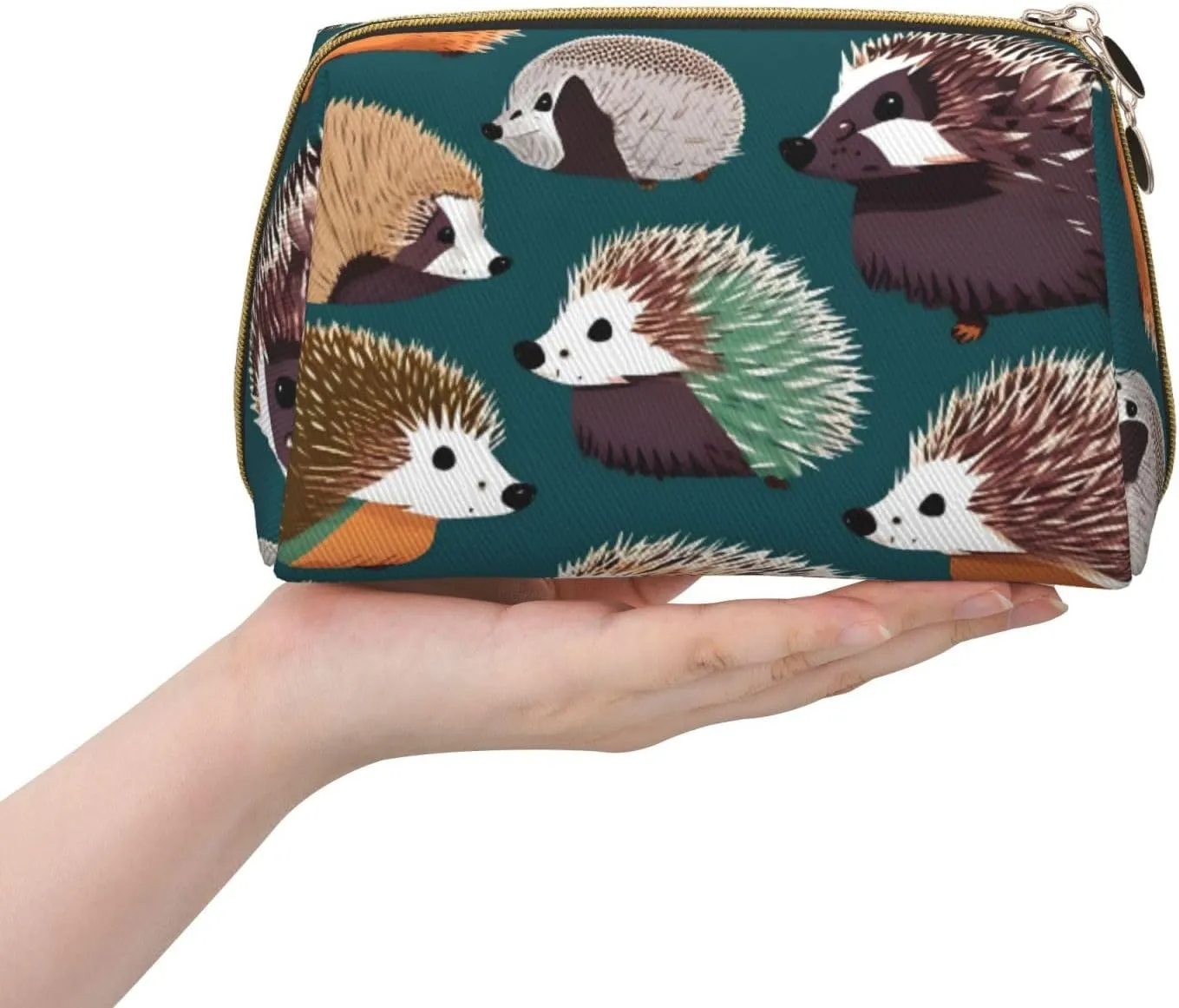 Many Hedgehogs Toiletry Pouch, Travel-Friendly Makeup Organizer For Makeup Brushes, Lipsticks