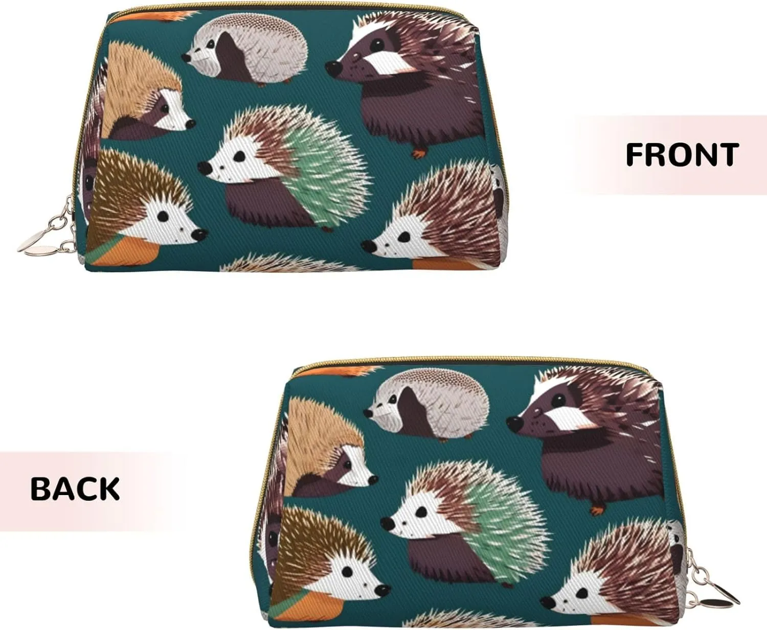Many Hedgehogs Toiletry Pouch, Travel-Friendly Makeup Organizer For Makeup Brushes, Lipsticks