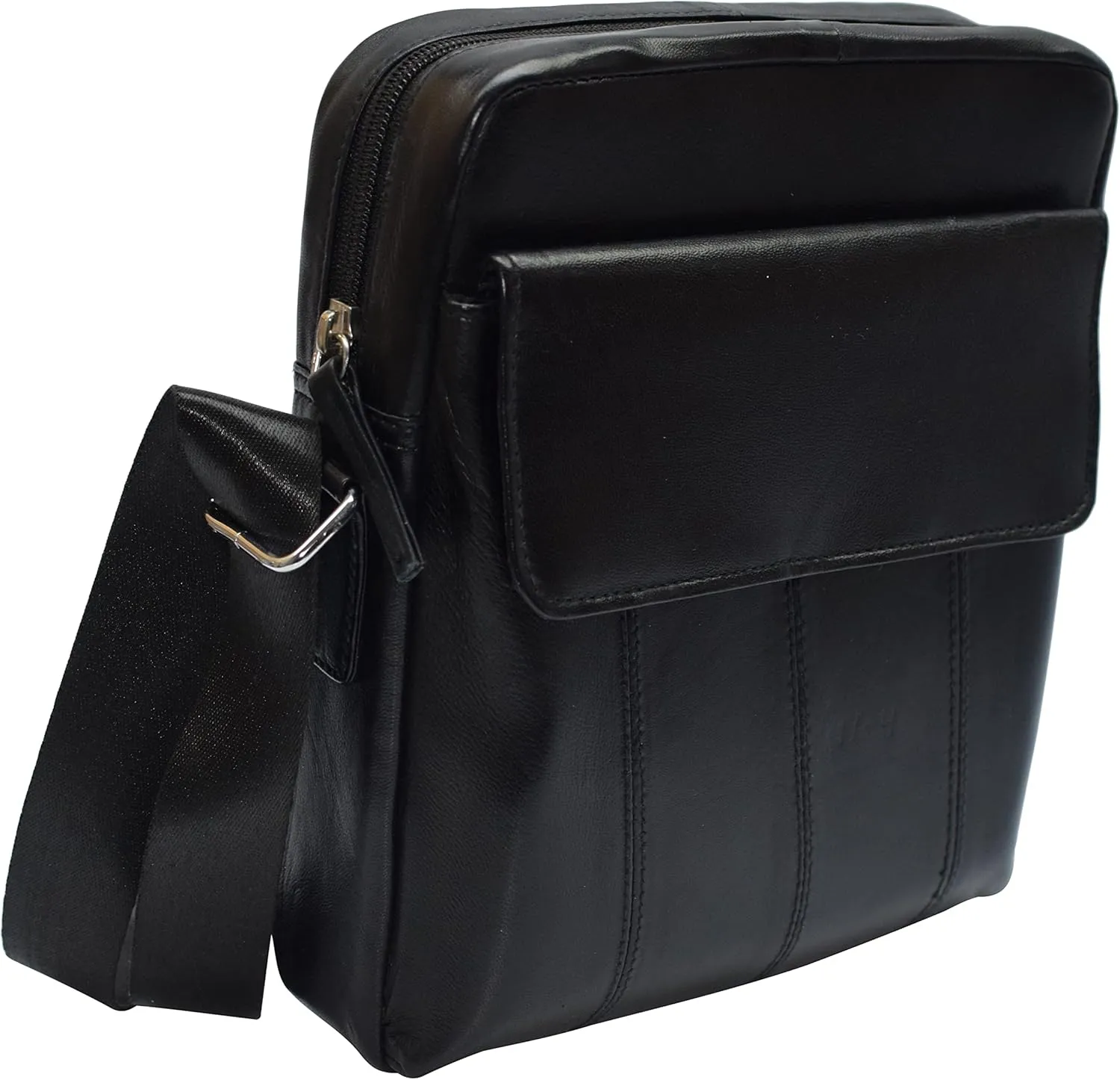 MARSHAL Crossbody Bag for Men Genuine Leather Mens Shoulder Handbag for iPad Tablets, Travel, Cycling, Hiking, Office, Business
