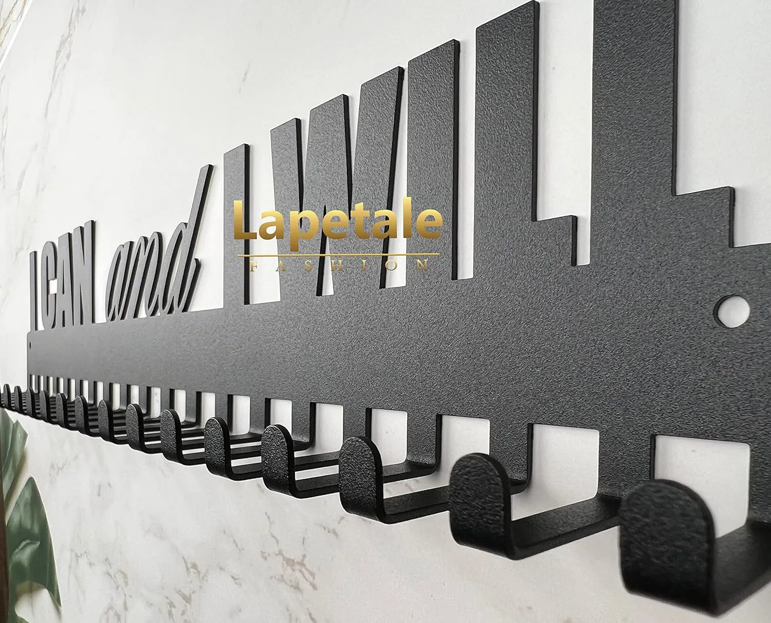 Medal Hanger Display - Personalized Medal Wall Hanger for Sport Race Runner Sturdy Black Steel Metal Over 60 Medals Easy to Install