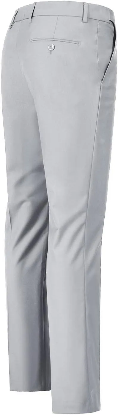 Men Suit Dress Pants Slim Fit Suit Black Groomsmen Wedding Pants Waist Flat Fit Expandable Classic Separate Pant