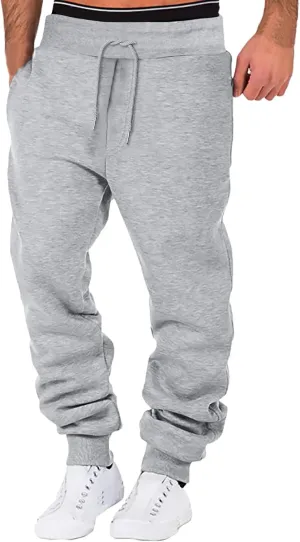 Mens Cargo Sweatpants Casual Jogging Sports Elastic with Pockets Men's Men's Pants Trousers with Zipper Pockets