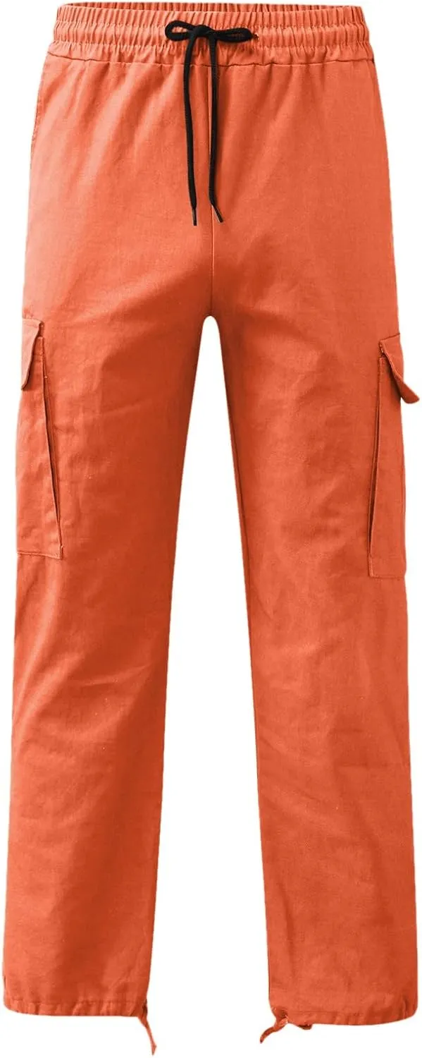 Mens Cargo Sweatpants Cool Thin Loose Cool Jogging Pants with Water Absorption Quick Active Athletic Workout