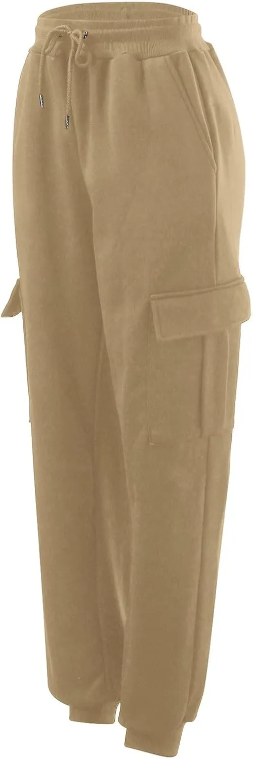 Mens Cargo Sweatpants Overalls Casual Pocket Sport Work Casual Trouser Pants Trousers Athletic Loose Fit