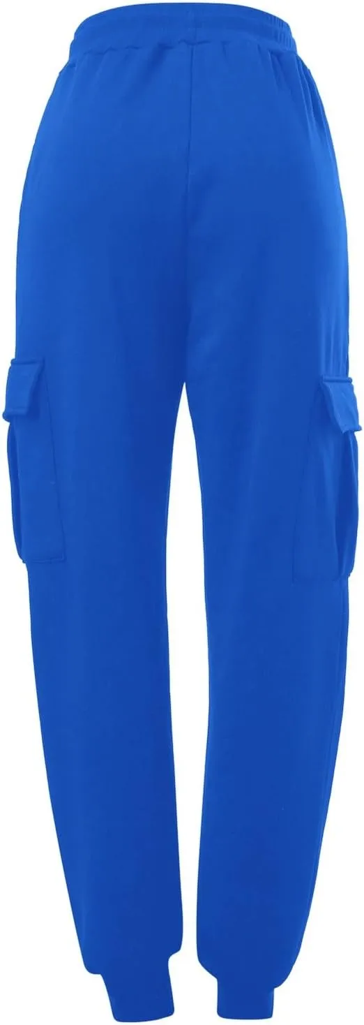 Mens Cargo Sweatpants Overalls Casual Pocket Sport Work Casual Trouser Pants Trousers Athletic Loose Fit