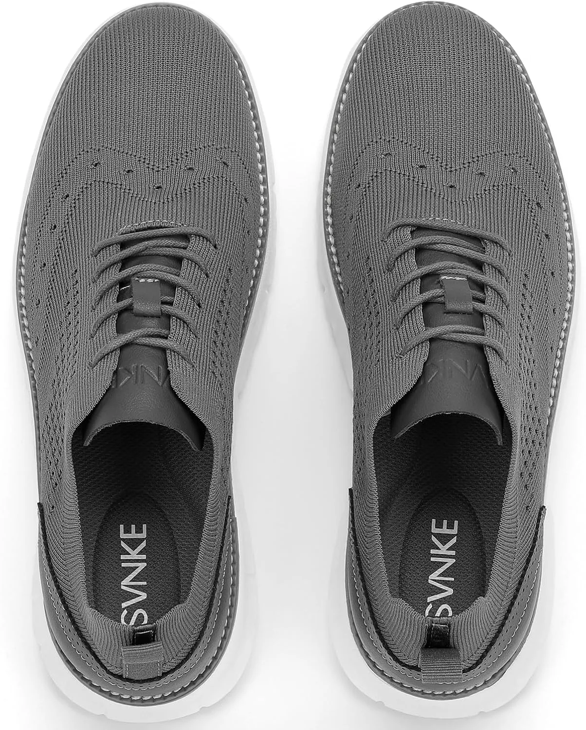 Men's Casual Dress Oxfords Shoes Breathable Knit Leisure Fashion Sneakers Lightweight Comfortable Walking Shoes