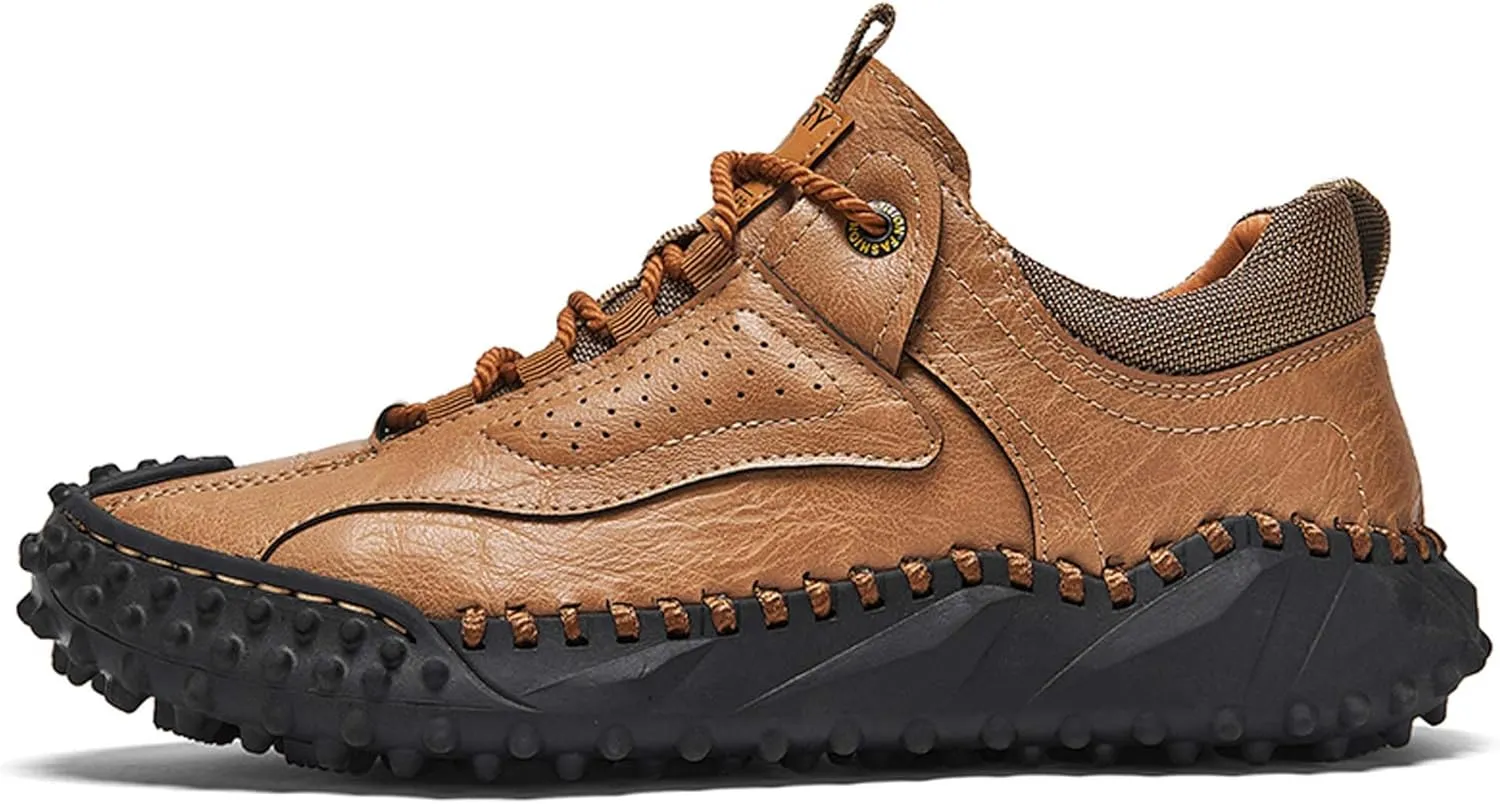 Men's Hiking Climbing Shoes Retro Thick Bottom Casual Walking Non-Slip Waterproof Outdoor Cross-Country Adventure Backpacking Travel Shoes