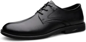 Men's Oxford Shoes Classic Lace Up Formal Tuxedo Derby Shoes Fashion Leather Low Heels Dress Shoes for Men(7)