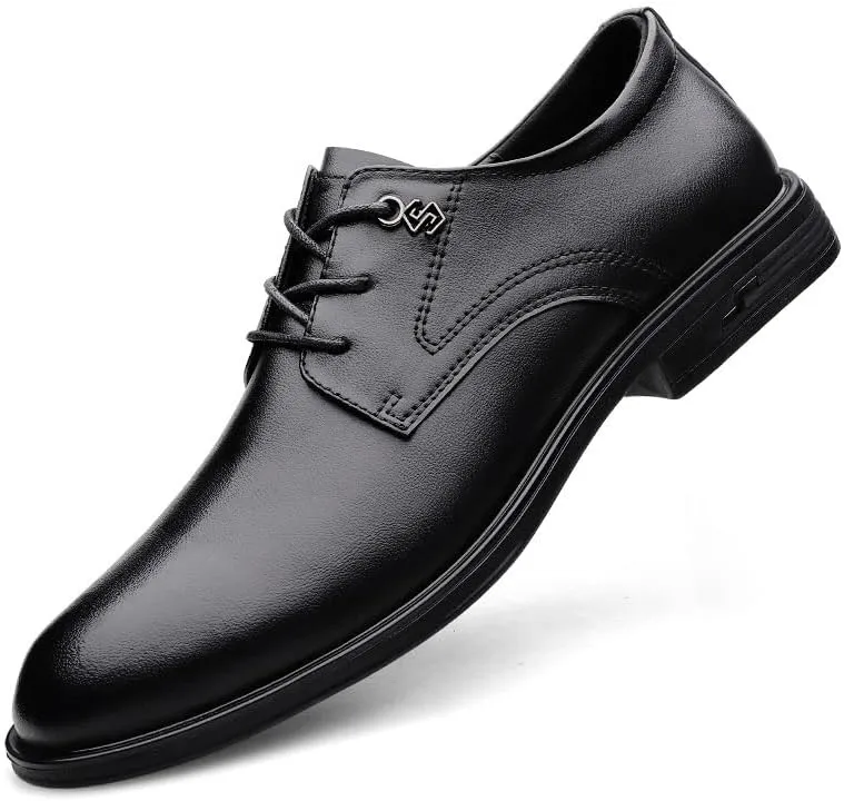 Men's Oxford Shoes Classic Lace Up Formal Tuxedo Derby Shoes Fashion Leather Low Heels Dress Shoes for Men(7)