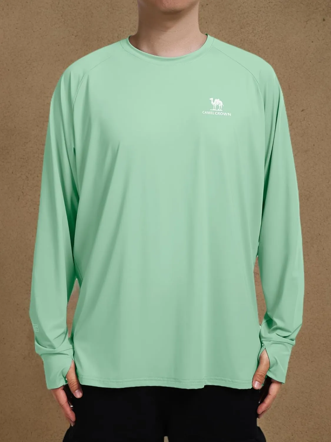 Mens Sun Protection Shirts UV SPF UPF 50  Long Sleeve Rash Guard Fishing Running Swim T-Shirt Quick-Dry Lightweight