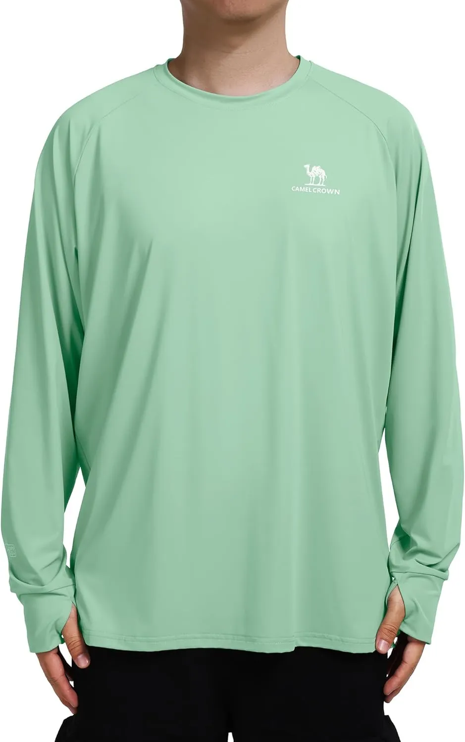 Mens Sun Protection Shirts UV SPF UPF 50  Long Sleeve Rash Guard Fishing Running Swim T-Shirt Quick-Dry Lightweight