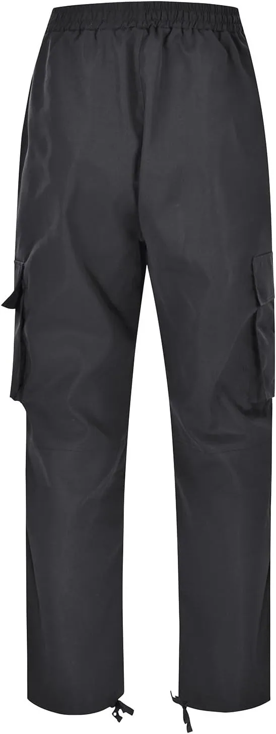 Mens Sweatpants Pants Solid Color Track Cuff Lace up Workout Pants with Pocket Trousers with Zipper Pockets
