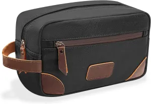 Men's Travel Toiletry Bag - Large Waterproof Organizer, 2 Zippered Pockets for Shaving/Cosmetic,Portable Bathroom Bag for Travel/Gym/Business Trips