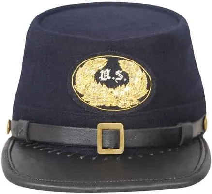 Men's US Civil War Soldier's Wool US Badge Wool Kepi|Select Color