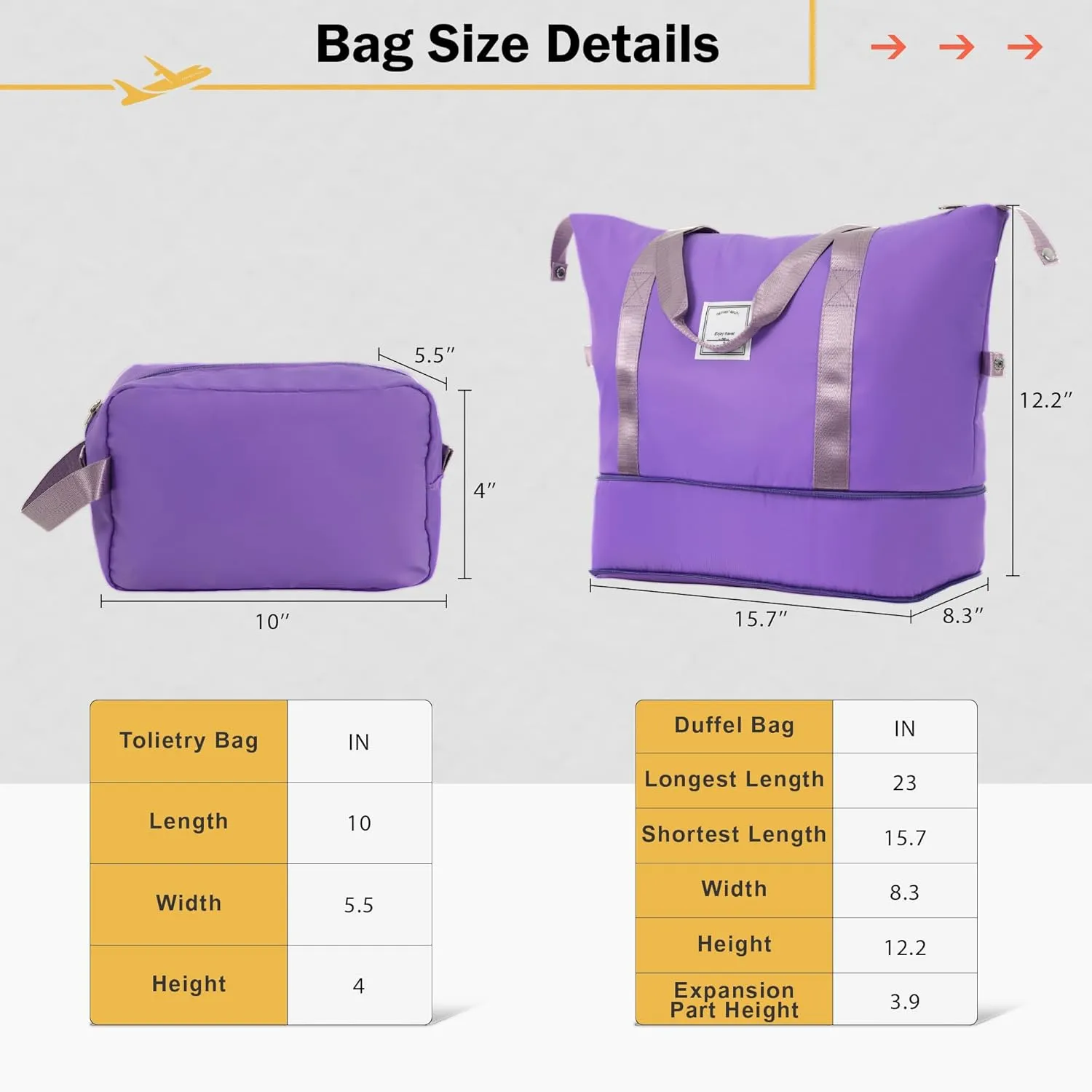 Merax Carry Suitcase TSA Lock Hardshell Luggage Sets with Bags, Purple, 20/28 Inch   Cosmetic & Handbag
