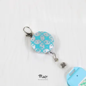 Metallic Silver Morocco Retractable Badge Reel Only
