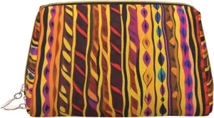Mexican Folk Art Boho Toiletry Pouch, Travel-Friendly Makeup Organizer For Makeup Brushes, Lipsticks