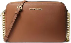 Michael Michael Kors East West Jet Set Large Logo Crossbody Bag Luggage