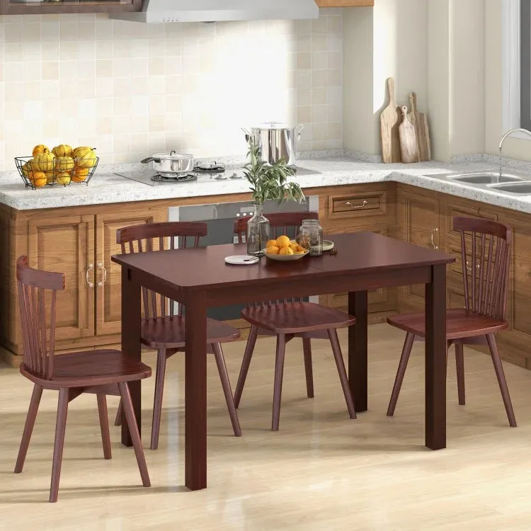 Mid-Century Vintage Expandable Folding Dining Table with Rubberwood Frame - Suitable for Kitchen and Dining Room