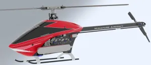 Miniature Aircraft MA Interceptor Gasser 620 Kit (w/o Blades) - Remote Control Helicopter, Electric RC Helicopter Kit for Adults (Red), Small