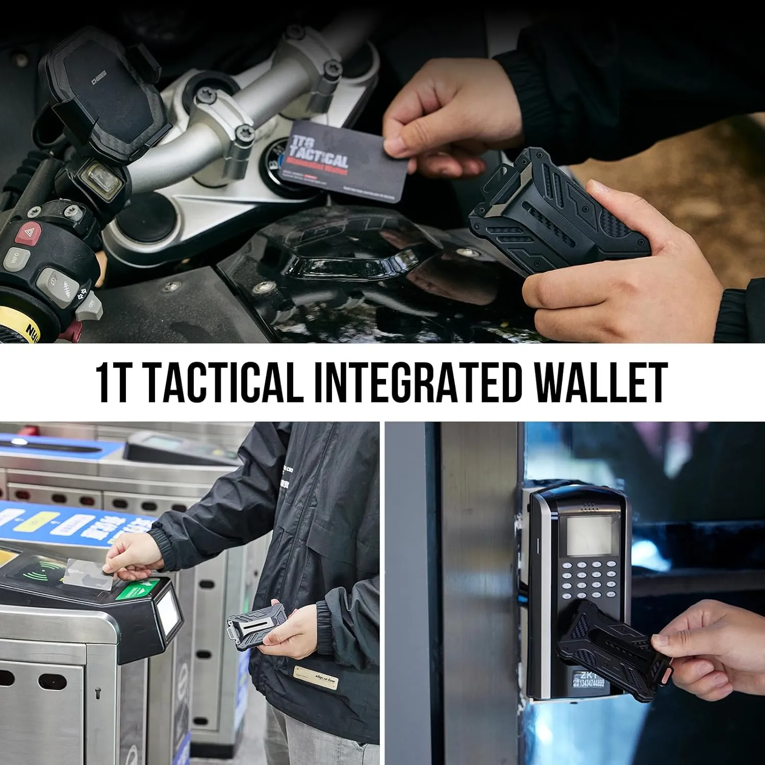 Minimalist Slim Wallet with Moeny Clip, Front Pocket RFID Blocking Wallet Cash Holder, Versatile Credit Card Orgainzer, ID Card Badge Holder for Men
