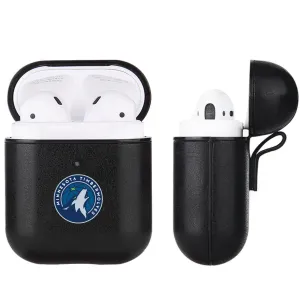 Minnesota Timberwolves Black Apple Air Pod Leather Case