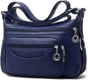 MINTEGRA Women Crossbody Bag Leather Handbag Pocketbook Lightweight Shoulder Purse