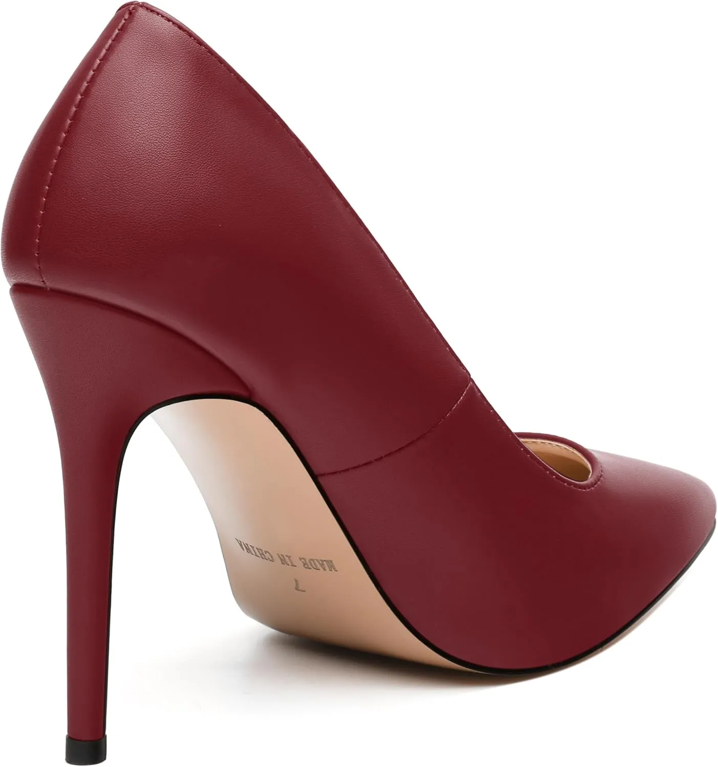 MODENCOCO Women's High Heel Pumps Elegant Stiletto Heels Sexy Closed Pointed Toe Heels Classic Comfortable Slip-On Dress Shoes for Party Wedding Prom Office 4 Inch