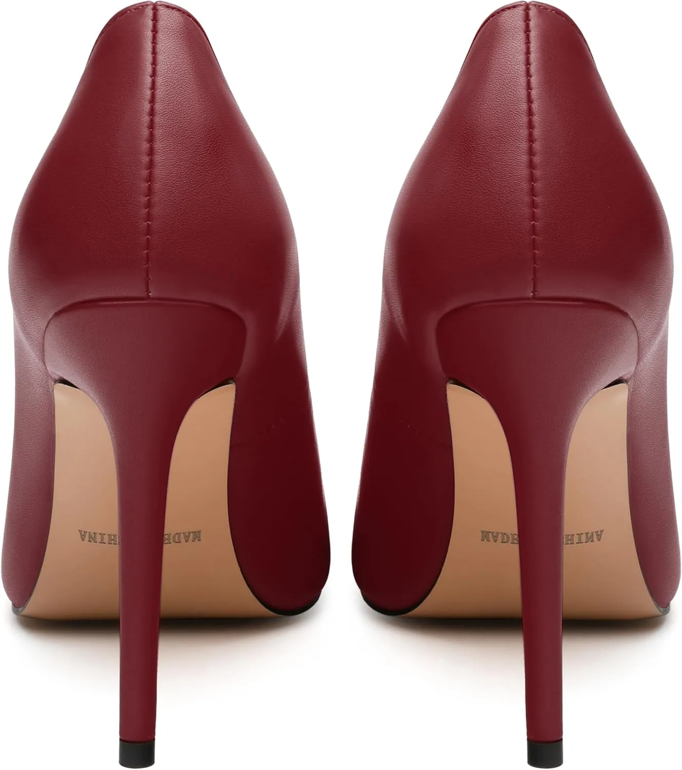 MODENCOCO Women's High Heel Pumps Elegant Stiletto Heels Sexy Closed Pointed Toe Heels Classic Comfortable Slip-On Dress Shoes for Party Wedding Prom Office 4 Inch