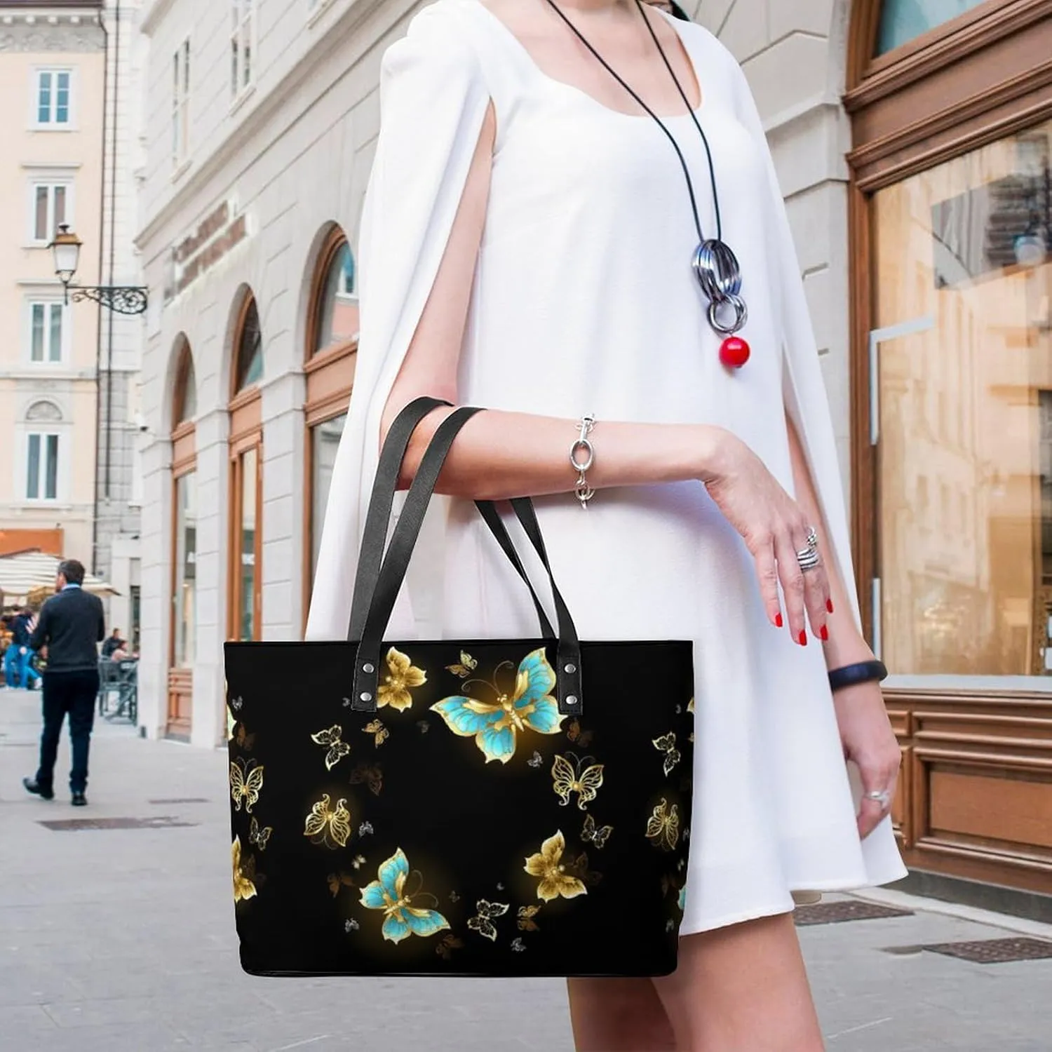 Modern PU Leather Shoulder Bag for Women, PU Leather Work Shoulder Bag, PU Leather Shopping Tote for Travel Outdoor
