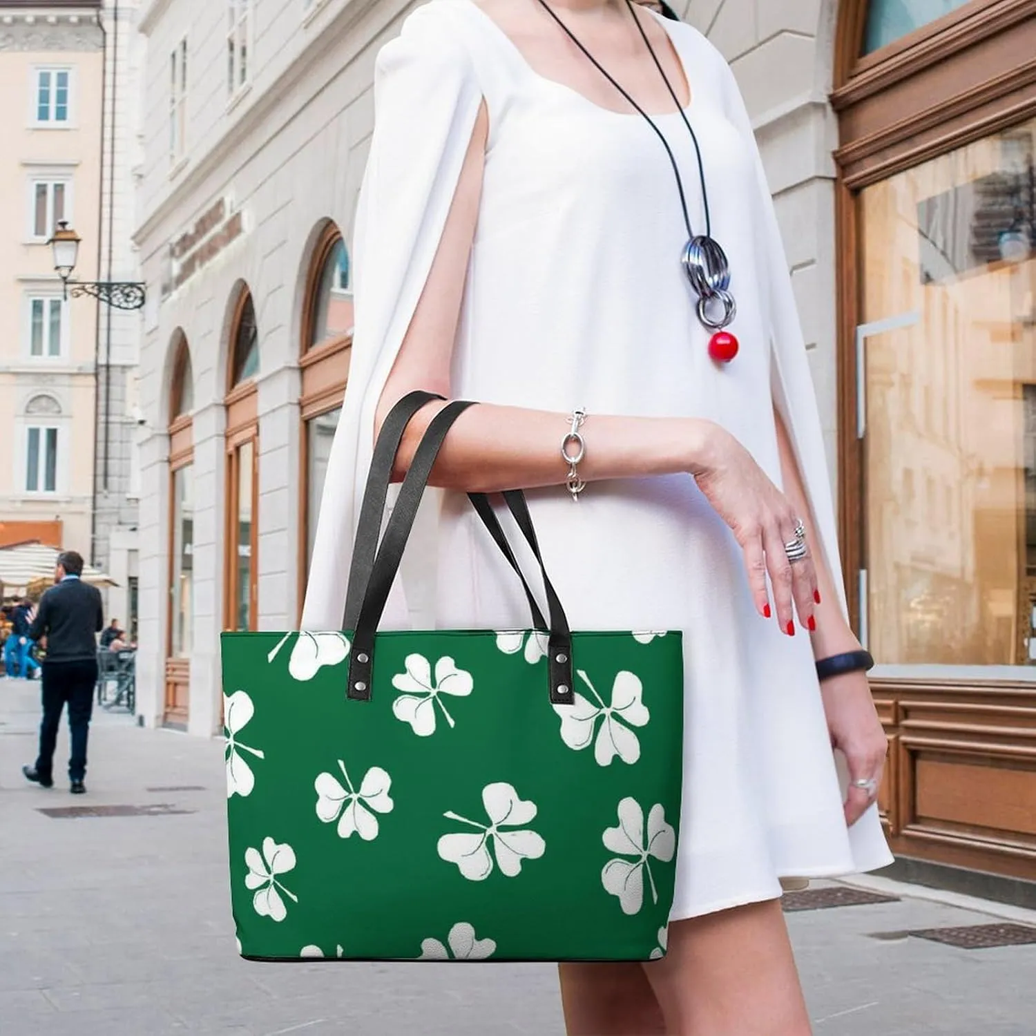 Modern PU Leather Shoulder Bag for Women, PU Leather Work Shoulder Bag, PU Leather Shopping Tote for Travel Outdoor