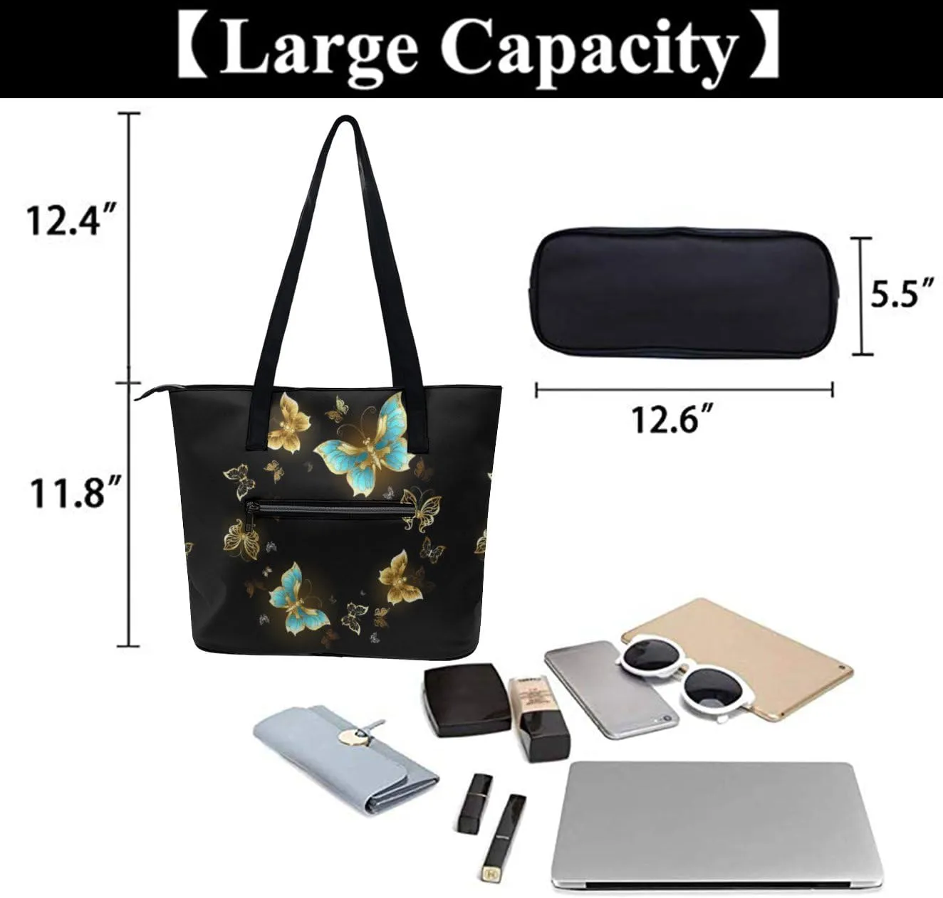 Modern PU Leather Shoulder Bag for Women, PU Leather Work Shoulder Bag, PU Leather Shopping Tote for Travel Outdoor