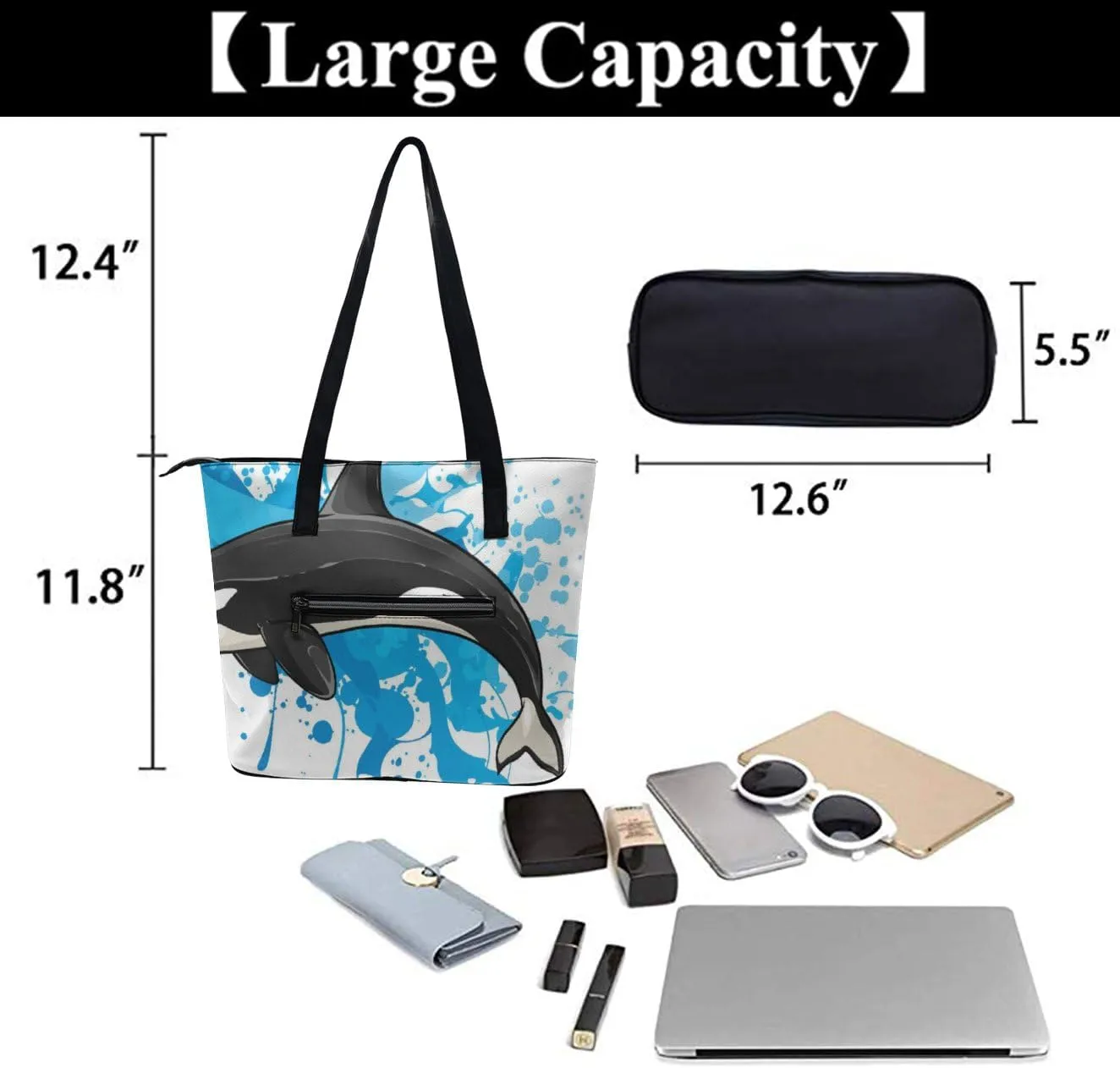 Modern PU Leather Shoulder Bag for Women, PU Leather Work Shoulder Bag, PU Leather Shopping Tote for Travel Outdoor