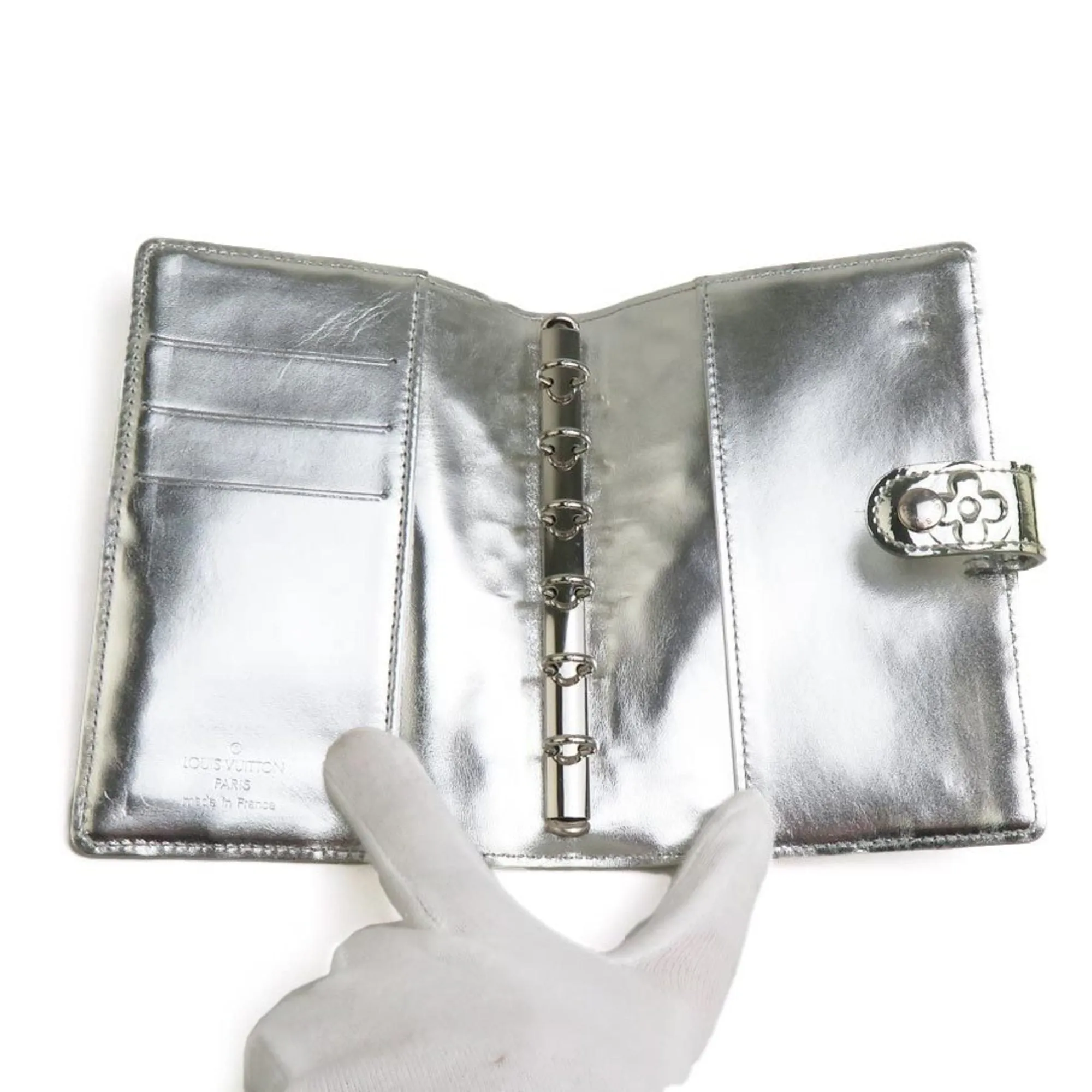 Monogram Vernis Pochette Wallet Silver