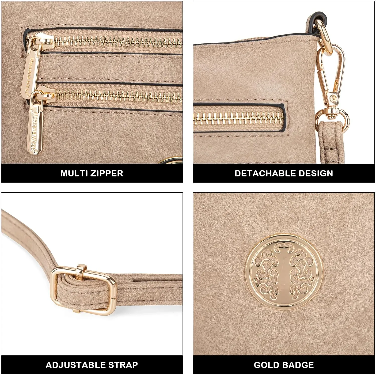 Montana West Crossbody Bags for Women Multi Pocket Cross Body Bag Purses with Adjustable Strap