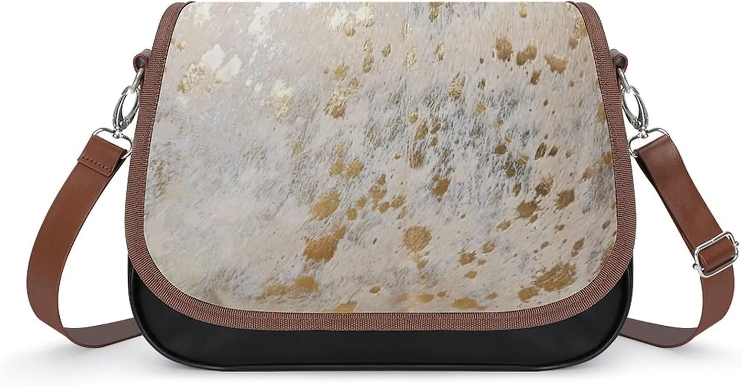 Mother of Pearl Leather Shoulder Bag with Detachable Shoulder Strap Versatile for Daily Use