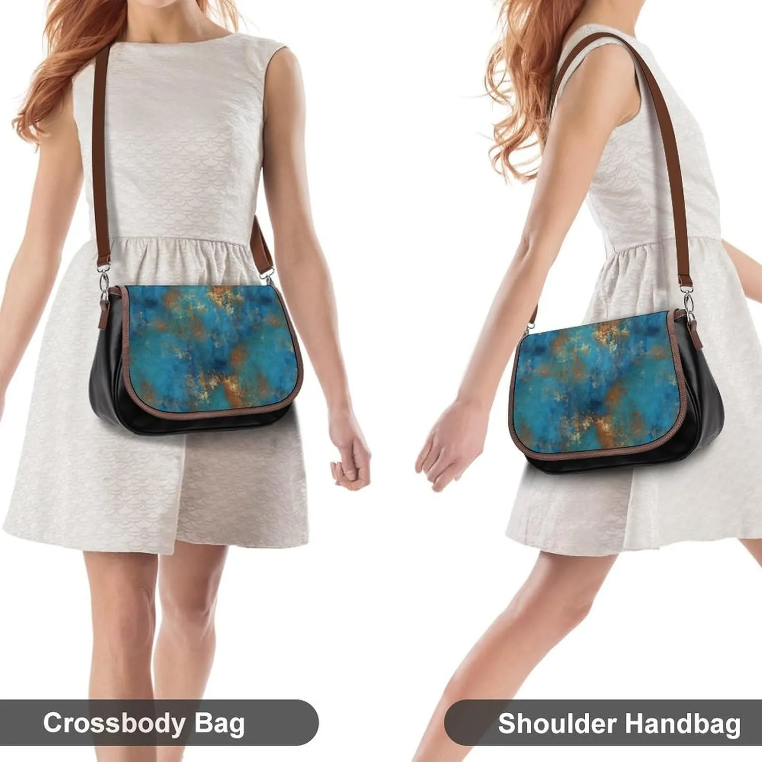 Mother of Pearl Leather Shoulder Bag with Detachable Shoulder Strap Versatile for Daily Use