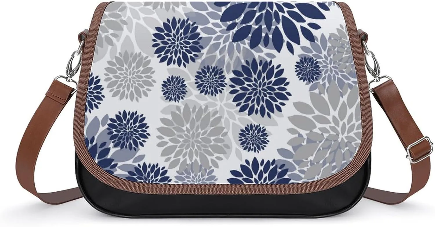 Mother Pearl Tiles Leather Shoulder Bag with Detachable Shoulder Strap Versatile for Daily Use