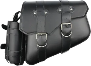 Motorcycle Side Bag Cup Holder Quick Detachable Bag Saddlebag Travel Bike Small Tools Daily Use, Right Mount