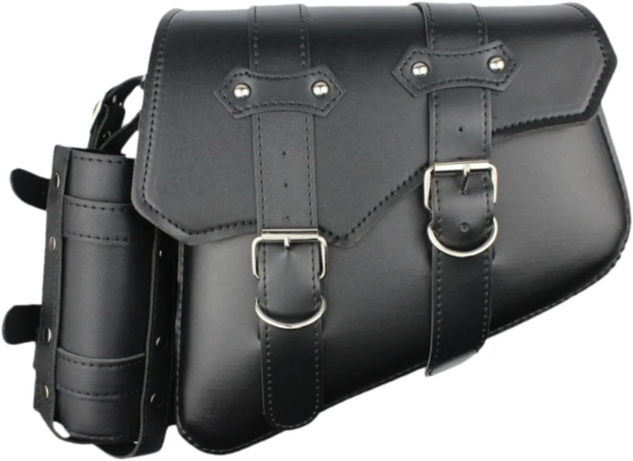 Motorcycle Side Bag Cup Holder Quick Detachable Bag Saddlebag Travel Bike Small Tools Daily Use, Right Mount