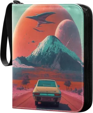 Moving Car Card Binder 4 Pockets, 400 Pockets Trading Card Binder Removable Card Albums Card Holder for Games, Sports, Football, Baseball Cards