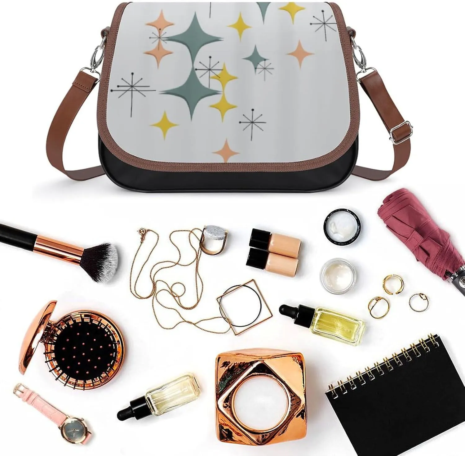 Mud Print Style Fashionable And Durable Portable Leather Shoulder Bag