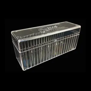MUDOR 4 Pack Coin Slab Storage Box, Transparent Plastic Holder Case Compatible with 20 Slab PCCB PCGS, Olny Box