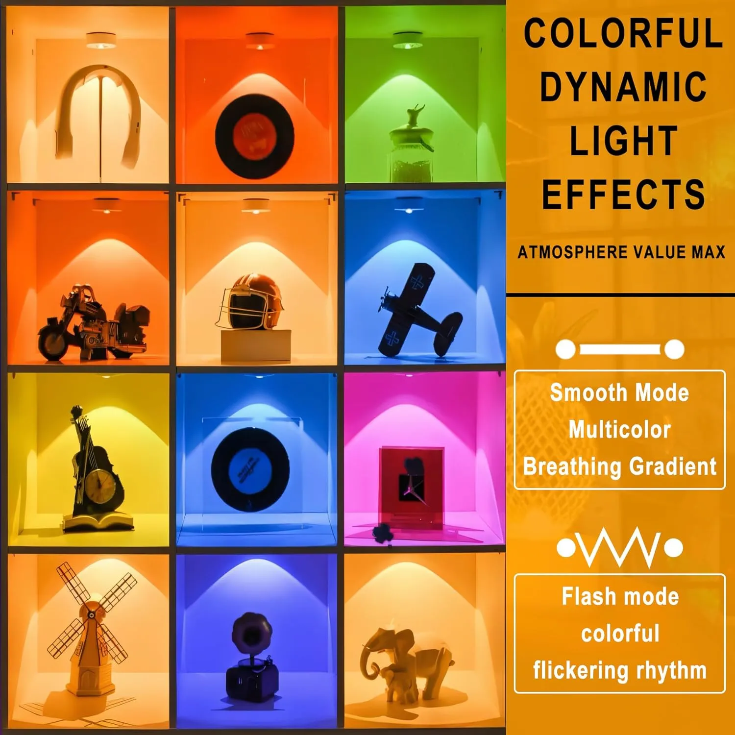 Multicolor RGB LED Lamp Kit for Bambu Labs (2-Pack) – Remote Control & Customizable Designs – 5V 1A