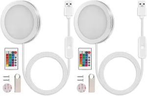 Multicolor RGB LED Lamp Kit for Bambu Labs (2-Pack) – Remote Control & Customizable Designs – 5V 1A