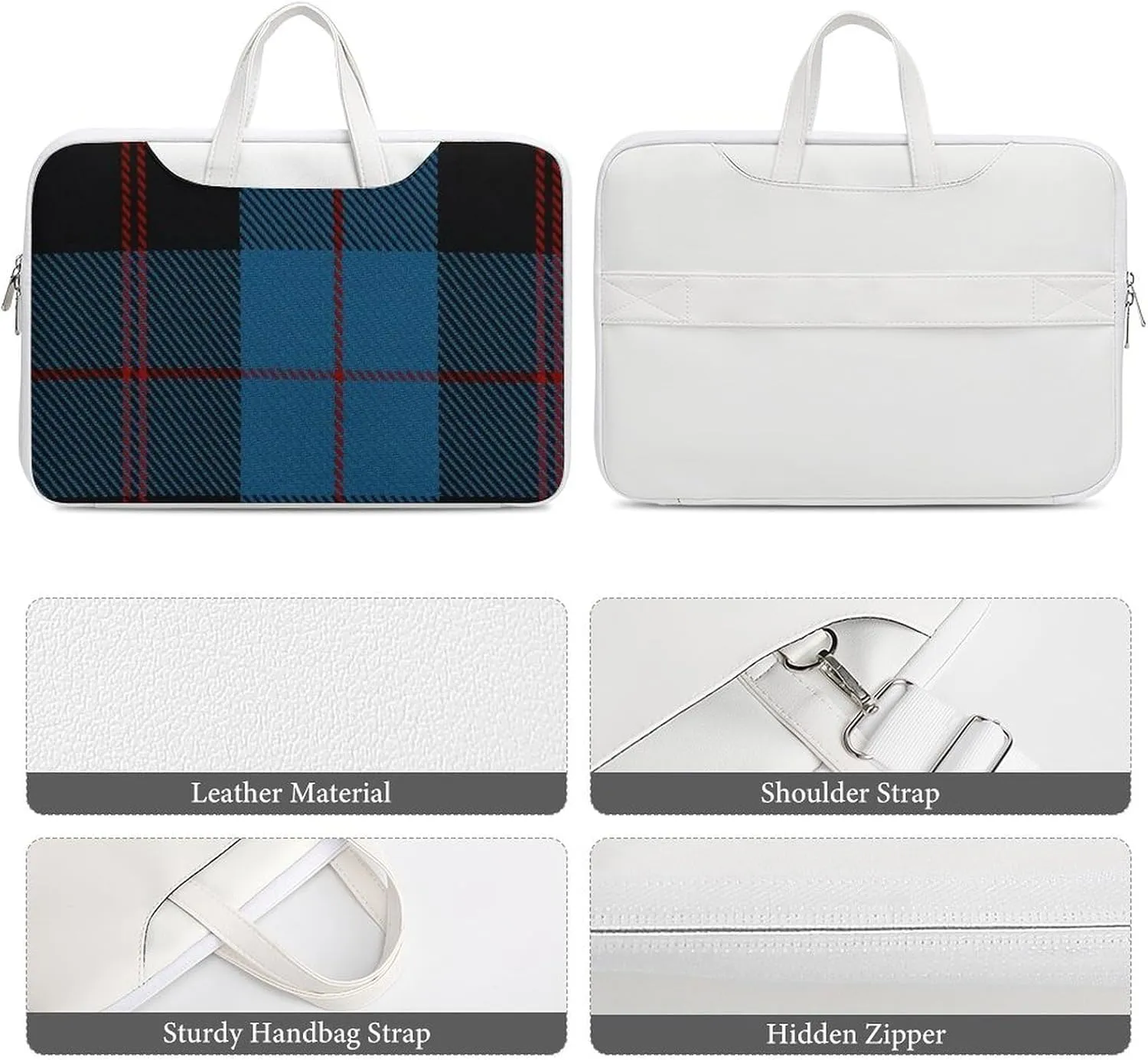 Murray Tartan Handheld Single Shoulder Crossbody Laptop Bag Unisex