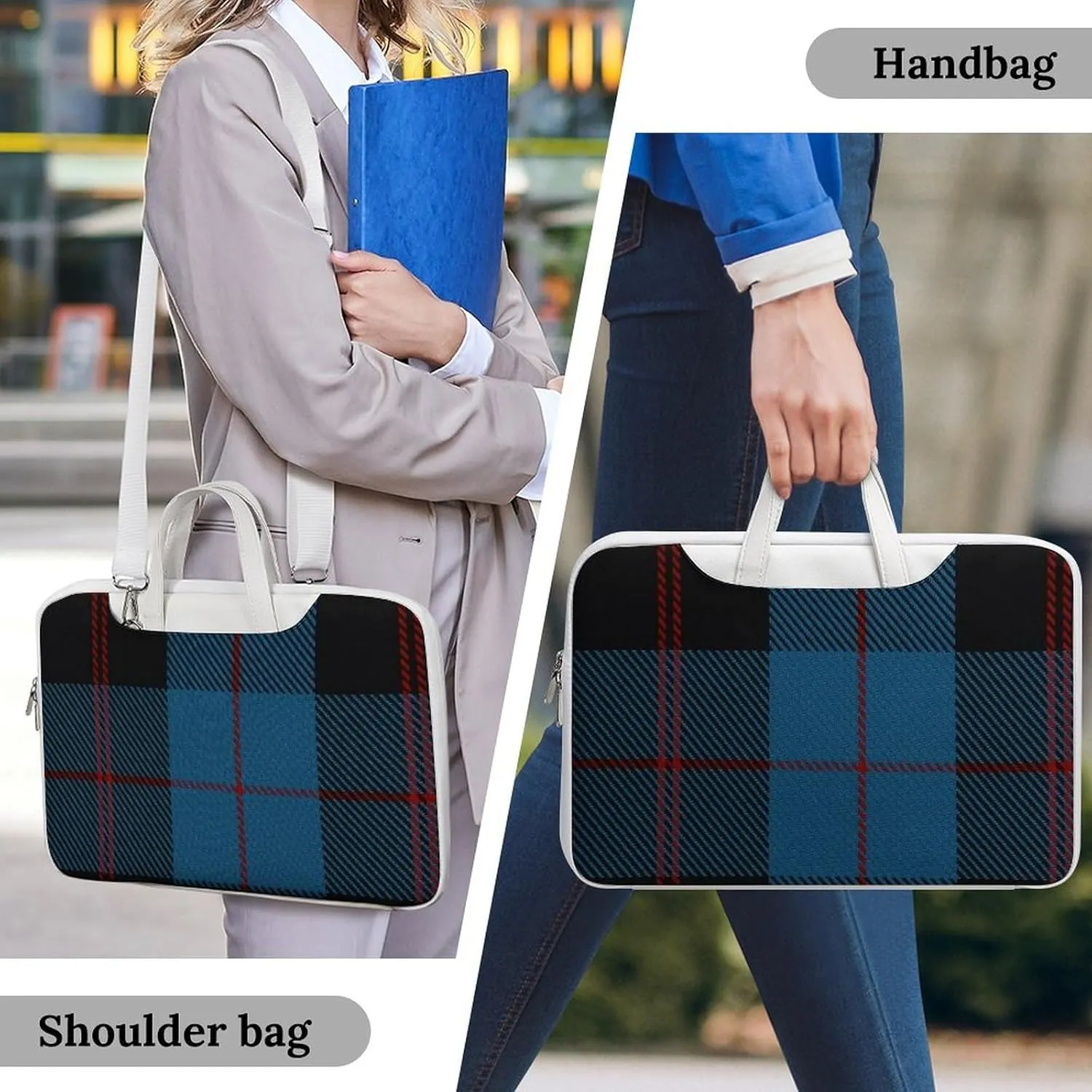 Murray Tartan Handheld Single Shoulder Crossbody Laptop Bag Unisex