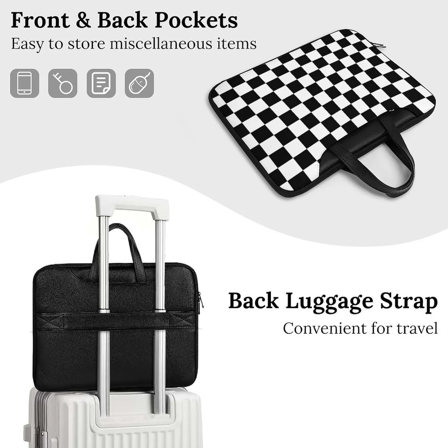 Murray Tartan Handheld Single Shoulder Crossbody Laptop Bag Unisex