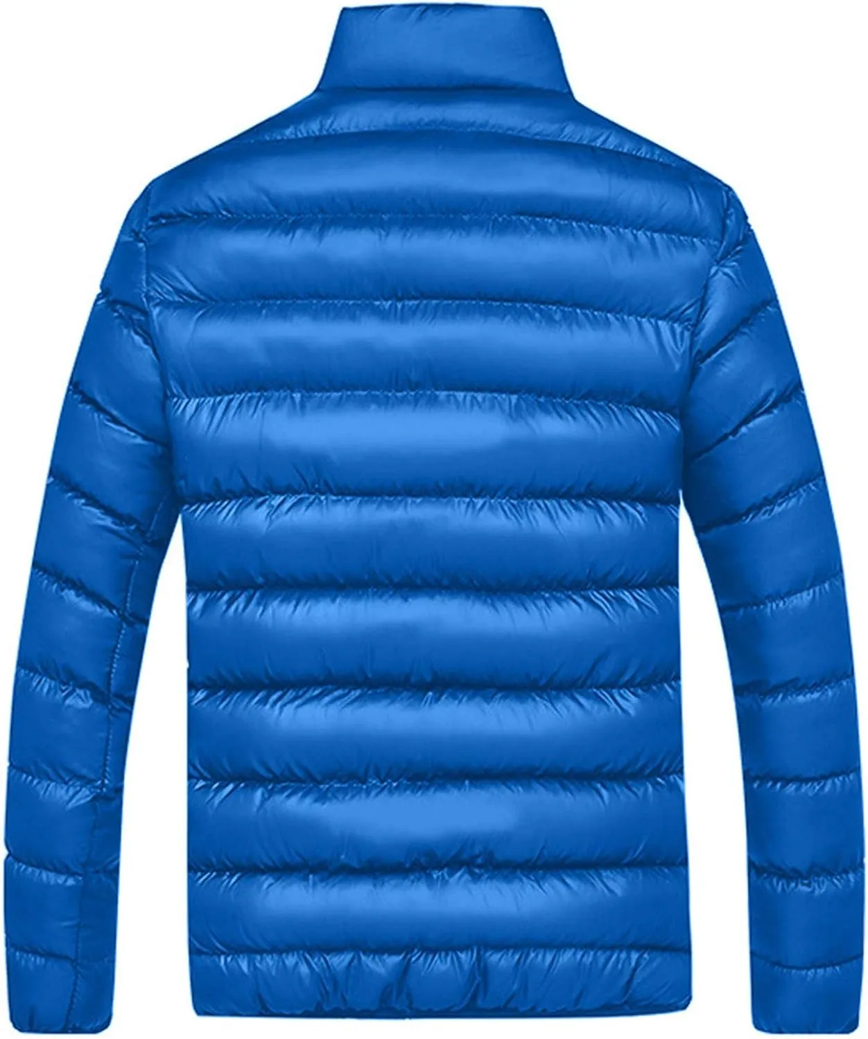 Muscularfit Men's Winter Puffer Jacket Full Zip Quilted Warm Thicken Down Coats Lightweight Windproof Stand Collar Jackets
